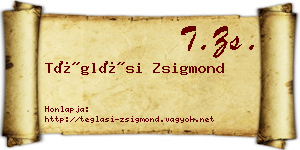 Téglási Zsigmond névjegykártya